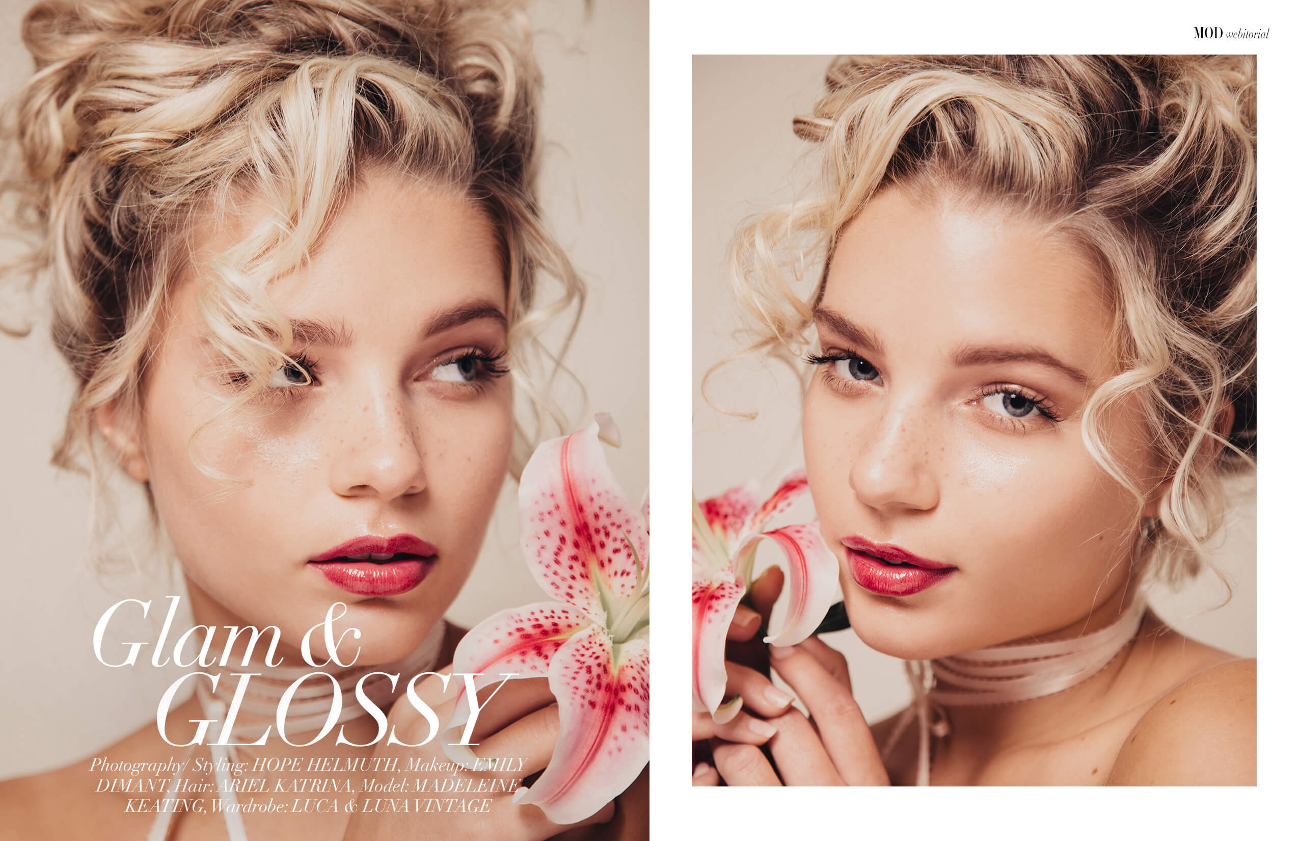 MOD Magazine webitorial Glam & Glossy by Hope Helmuth