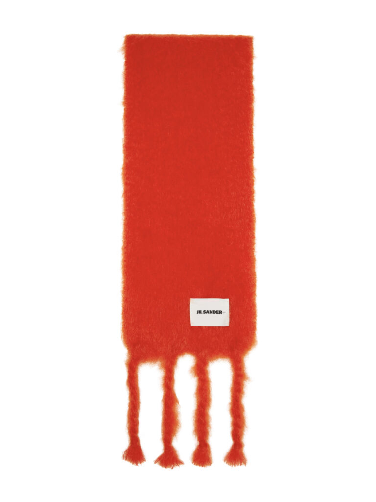 MOD Magazine Holiday Editor's Gift Guide - Jil Sander Red Slim Wool Blend Scarf
