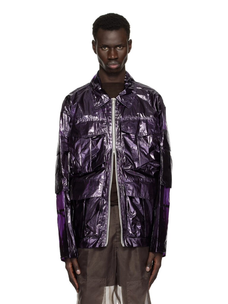 MOD Magazine Holiday Editor's Gift Guide - Dries Van Noten Purple Overdyed Transparent Jacket